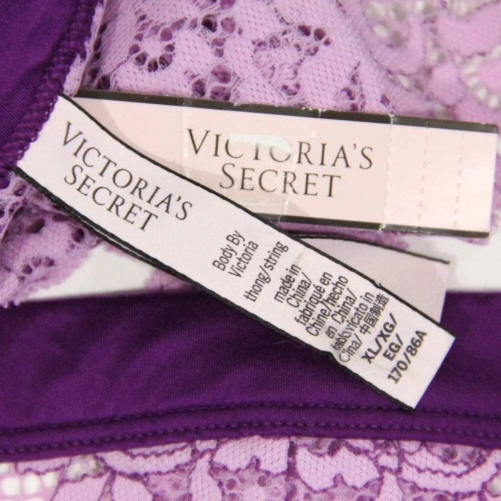 Victoria's Secret Body by Victoria Thong XL Women Lace Panty Underwear NEW
